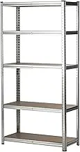 MasterSpec 5-Tier Garage Shelving 1500x700x300mm Warehouse Rack Shelf Unit Storage Rack Pallet Racking Garage Shelves Industrial Commercial Shelving Display Heavy Duty Steel Rack Storage Racking