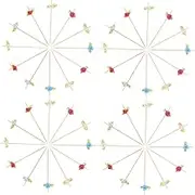 FONDOTIN 100pcs Cute Flower Toothpicks Decorative Skewers for Appetizers Fruit and Drinks for Tea Parties Bridal Showers Weddings and Valentine Celebrations