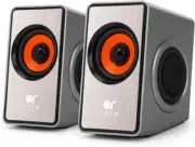 12W Mini Computer Speakers with Stereo Sound - USB Powered 3.5mm Jack Output