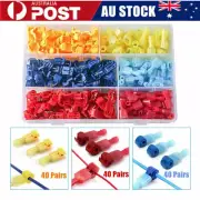 240PCS T-Tap Electrical Wire Quick Splice Terminals Cable Crimp Connectors Kit