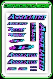 TEAM ASSOCIATED AE REEDY RC10 STICKER SHEET A5 BNIP VINTAGE RC8 B6 TC7 RC CAR XP