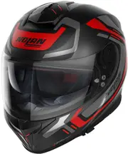 Nolan N80-8 Ally N-Com Helmet, black-red, Size XL for Men Black Red