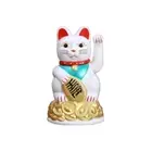 Gold Nugget Chinese Waving Cat Beckoning Maneki Neko Gold Fortune Feng Shui