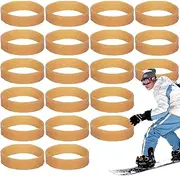 Ski Brake Retainer Bands - 20X Rubber Elastic Ski Wraps Straps | Snowboard Binding Straps, Ski Tuning Kit, Winter Outdoor Sports Ski Accessories for Improved Safety and Fun
