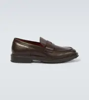 [Loro Piana] Loro Piana Travis leather penny loafers AU 8 brown
