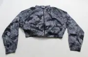 Gymshark Women's Elevate Woven Jacket JG3 Coin Grey Spray Die Medium NWT