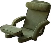 Floor Chair with Back Support,Comfy Gaming Sofa Ergonomic Folding,6 Adjustable Position,for Reading Watching TV(Green)