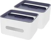 STOBOK 2pcs Storage Box Car Stands Tissue Dispenser Desktop Storage Tray Pen Remote Organizer Napkin Holder Wall Mounted Holder Napkin Case Remote Control One-Piece Pp Student