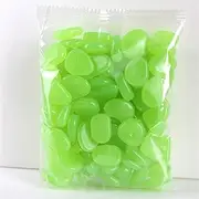 Luminous Stone Indoor/Outdoor Fish Tank - Create a Magical Garden with Absorbent Light Emitting Stones for Kids，100pcs Glowing Luminous Stone，Each Approximately 0.86 inches.(Green)