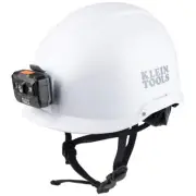 Klein Tools 60146 Safety Helmet, Non-Vented-Class E, with Rechargeable Headlamp,