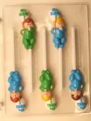 Baby I'm Here Adoption Boy lollipop fondant chocolate candy molds