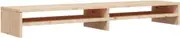 Monitor Stand, Solid Pinewood TV Unit, 100x24x13 cm, Sturdy & Eco-Friendly Workstation Organizer for Home & Office
