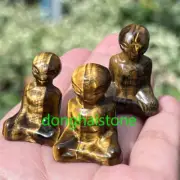Top Natural Tiger’s Eye Aliens skull Quartz crystal skull Reiki Healing 3PCS