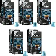 MUST 100 Capsules Coffee in 100% Aluminum Infinitely Recyclable Decaffeinated Blend Intensity 3/8 10 pack of 10 Capsules Compatible with Nespresso Machine Pods Made in Italy