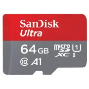 SANDISK SDSQUAR-064G-GN6MA Micro SDHC Ultra A1 Class 10 100mb/s with SD adapter