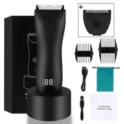Men's Hair Removal Intimate Areas & Pubic Hair Electirc Razor for Men Wet and Dry Body Shavers with LED Body Trimmer Men Balls Style B set 1