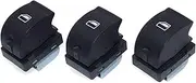 XEDLAMP 3 Pieces Set Master Electric Power Master Window Switch Car Window Lift Control Switch Button Front Rear Right, for, A4 B6 8ED959855 Car Window Button
