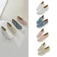 在飛比找momo購物網優惠-【FUFA Shoes 富發牌】素面粉彩厚底懶人鞋-白/藍/