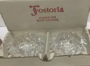 Fostoria Lead Crystal Taper Candle Holders Candlesticks Small 3" Round Set Of 2