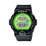 CASIO Baby-G系列 甜心馬卡龍運動休閒腕錶-黑x螢光綠-BG-6903-1BDR