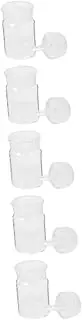 SOLUSTRE 5pcs Compact Portable Weighing Bottles Glass Weighing Jar Tool for Labs Classrooms