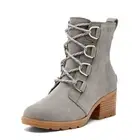 Sorel Women's Cate Lace Bootie Quarry Gum 2 Waterproof Leather Rain Boot US 5.5
