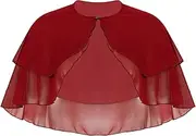 [RUNQHUI] Womens Shawls and Wraps Chiffon Capelets Capes Cover Up for Evening Dress Bolero Shrug Cardigan