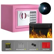 Fireproof Money Safe Box with Sensor Light & Digital Keypad Lock Green