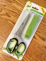 BALL 5-Blade Kitchen Herb Scissors/Shears Stainless Steel With Green Blade Cover