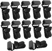 12pcs Garden Flag Clips Anti-Wind: Flag Pole Clips with Hook and Loop Fastener - Lawn & Yard Banner Clamp to Hold in Place - Flagpole Accessories