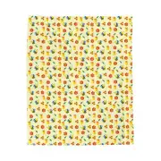 Cozy Velveteen Plush Blanket, Soft Throw for Home Decor, Bee Pattern Blanket