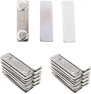 WF WFPOWER Magnetic Name Tags, ID Badge Holder With Pin Backs for Securely Attaching Badges, Tags, and Accessories, Adhesive Fasteners (20, Silver (2 Magnetic Button))