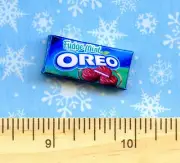 Dollhouse MINIATURE size Chocolate Mint Sandwich Cookie Box