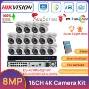 Hikvision 16CH NVR 8MP Hybrid Light ColorVu+IR IP CCTV Camera System 2-Way Audio