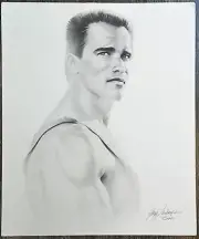 Arnold Schwarzenegger Lithograph by Gary Saderup 20x24 - 1991