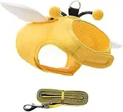 HOLIDYOYO 1 Set Cat Leash Large Vest Cats Small Kitten and Adjustable Walking Cat Hello Covers Indoor Padded Cat and Kittens Comfort Strap Kitten Accessories Yellow Fabric