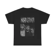Nirvana Graphic T Shirt vintage Grunge Retro Unisex Heavy Cotton Tee
