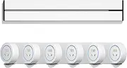 Electrical Socket Rail,8000W,Removable Rail,Flexible Design,With Led Lighting,Universal Slide Rail,100Cm Rail,With 6 5-Hole Adapters,For Restaurant,White