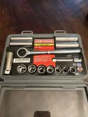 New Vintage Craftsman 1/4 Metric Ratchet Kit With Extensions And Sockets