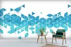 3D Abstract Blue Geometric Wallpaper Wall Murals Removable Wallpaper 231