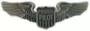 Private Pilot Wings, 2 3/4", Prong Back WIN-0102