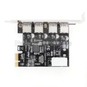 4 Port USB 3.0 PCI Express Card PC Karte Computer Controller Hub PCIe Adapter W