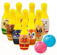 在飛比找Yahoo!奇摩拍賣優惠-日本正版 保齡球玩具 麵包超人 細菌人 小病毒 紅精靈 保齡