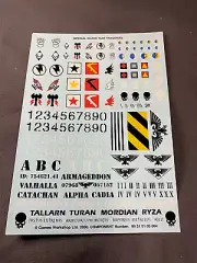 40K Imperial Guard Tank Transfer sheet