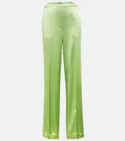 [Joseph] Joseph Tova straight silk satin pants AU 12 green
