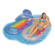 Intex King Kool Assorted Colors Vinyl Adult Inflatable Pool Floating Lounger 63