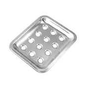 1pc Soap Dish Stainless Steel Double Layer Soap Box Tray Drainer For Bathroom Hotel Shower
