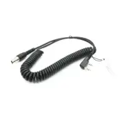 Two Way Handheld Radios Headsets 2-Pin to 5-Pin Coil Cord Cable For Kenwood