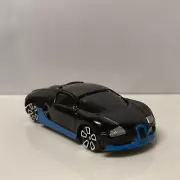 Unknown Brand Transformers Black Bugatti Veyron Approx. 1/64 Scale LOOSE