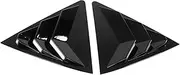 Compatible For Toyota Corolla 2014 2015 2016 2017 2018 Car Rear Louver Window Side Shutter Cover Trim Sticker Vent Scoop Carbon Fiber Auto(Gloss Black)